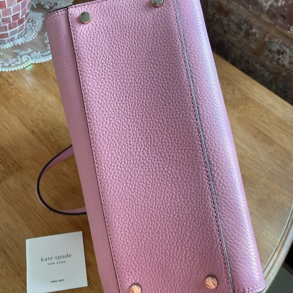NWT Kate Spade Pink Satchel with Tassels - Picture 5 of 7